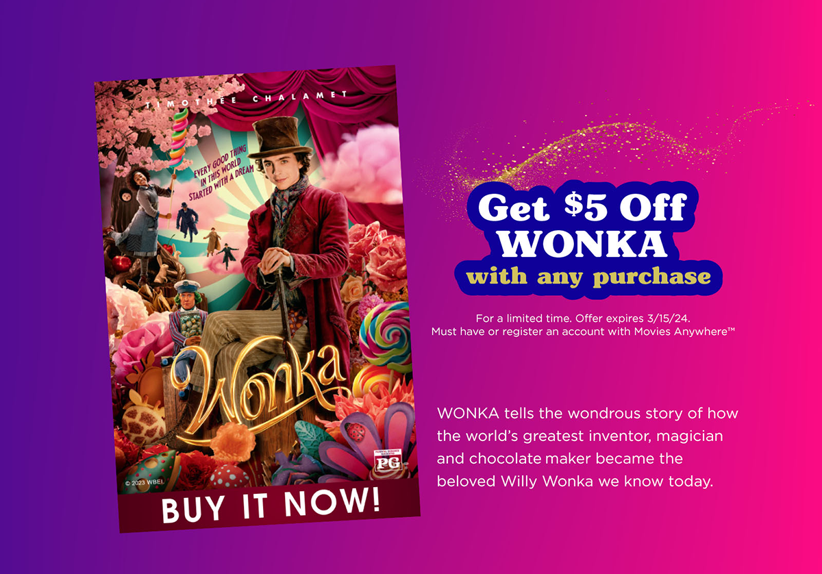 Get $5 Off WONKA with Any Purchase
